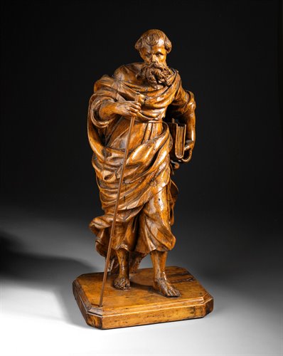 « Saint Paul l'Apôtre » Sculpture en bois massif 